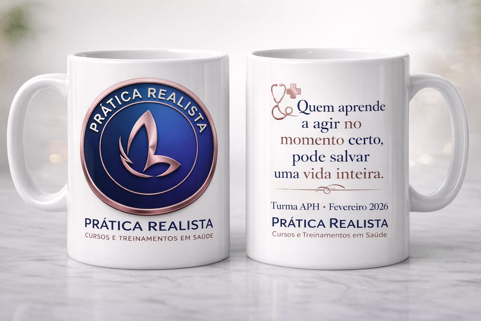 Caneca Prática Realista - Curso de APH (Turma Charlie 2026)